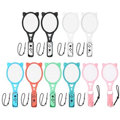 1 Pair Tennis Rackets Controller Grip Handle Kit for Switch OLED for Mario Tennis Aces Sports Game Accessory