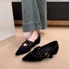 Elegant Women Flat Shoes Fashion Shallow Pointed Toe Mary Jane Shoes 2026 Spring Autumn Ladies Buckle Strap Commute Footwear
