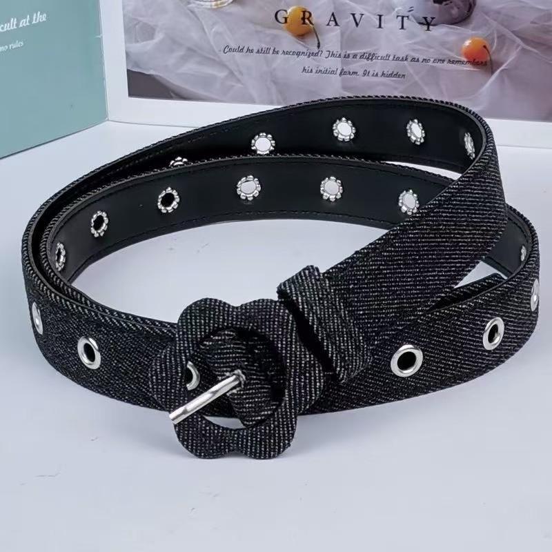 Belt, Women's Denim Pants Belt, Casual Student Canvas, Needle Buckle Decorative Belt, Versatile, No Punching, Thin Waist Belt