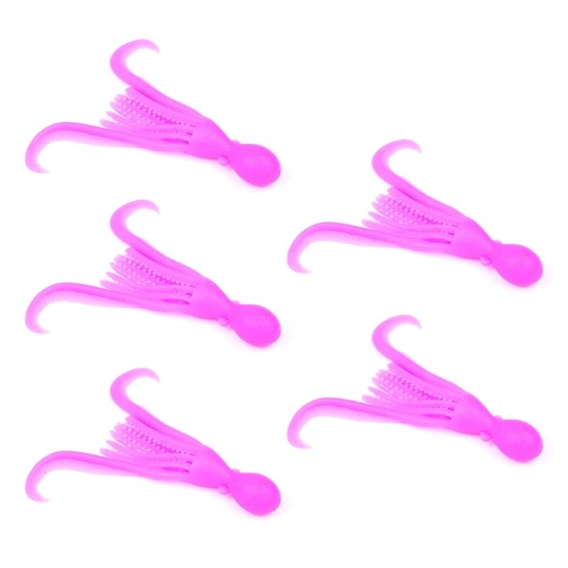 5pcs Floating Fishing Lures Squid Jig Soft Baits Silicone Artificial Baits Swimbaits Fishing Accessories