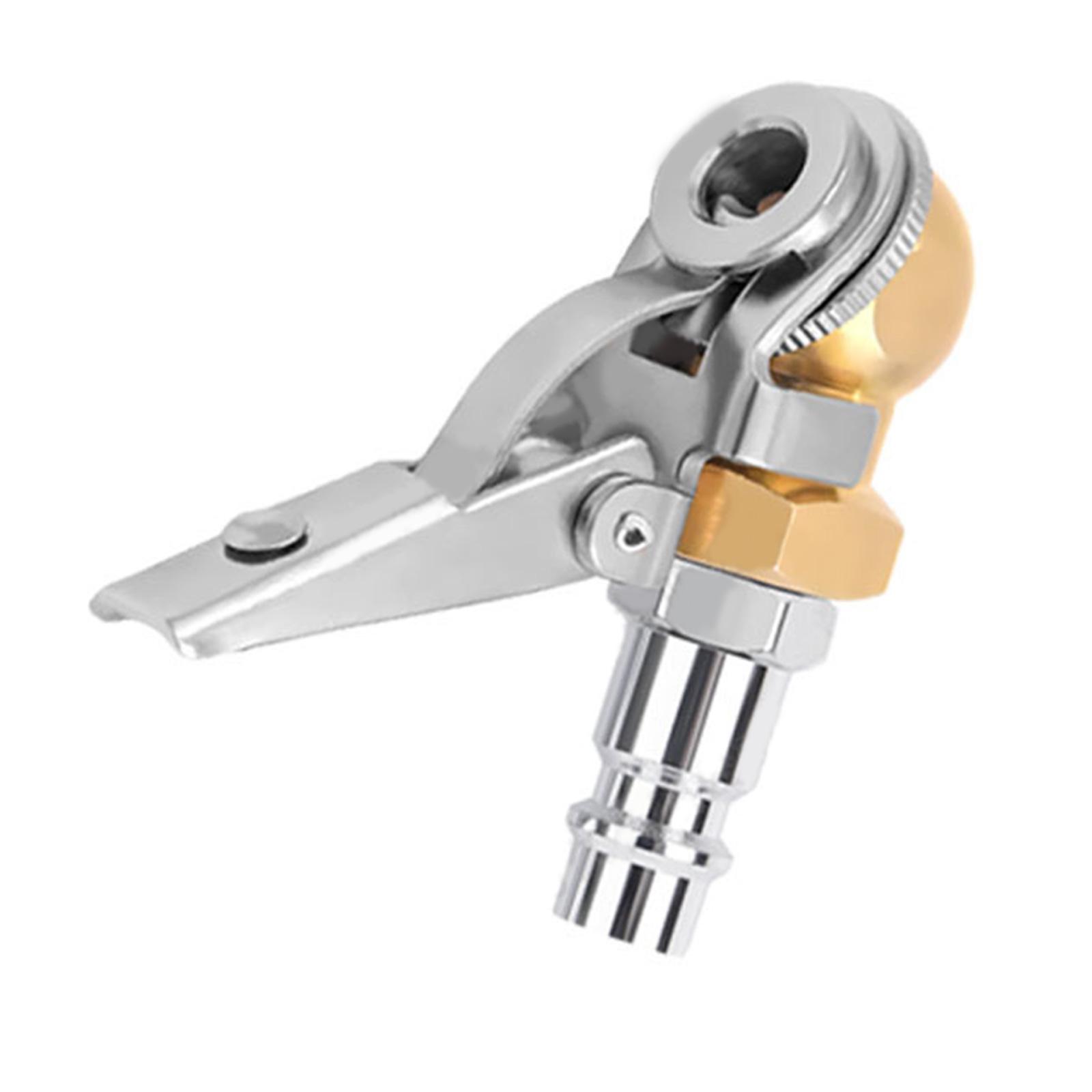 

Tire Air Chuck Inflator Hose Barb Tyre Inflator Gauge Fitting 1/4 FNPT Clip On Ball Foot Air Chuck Tire Repair Kit