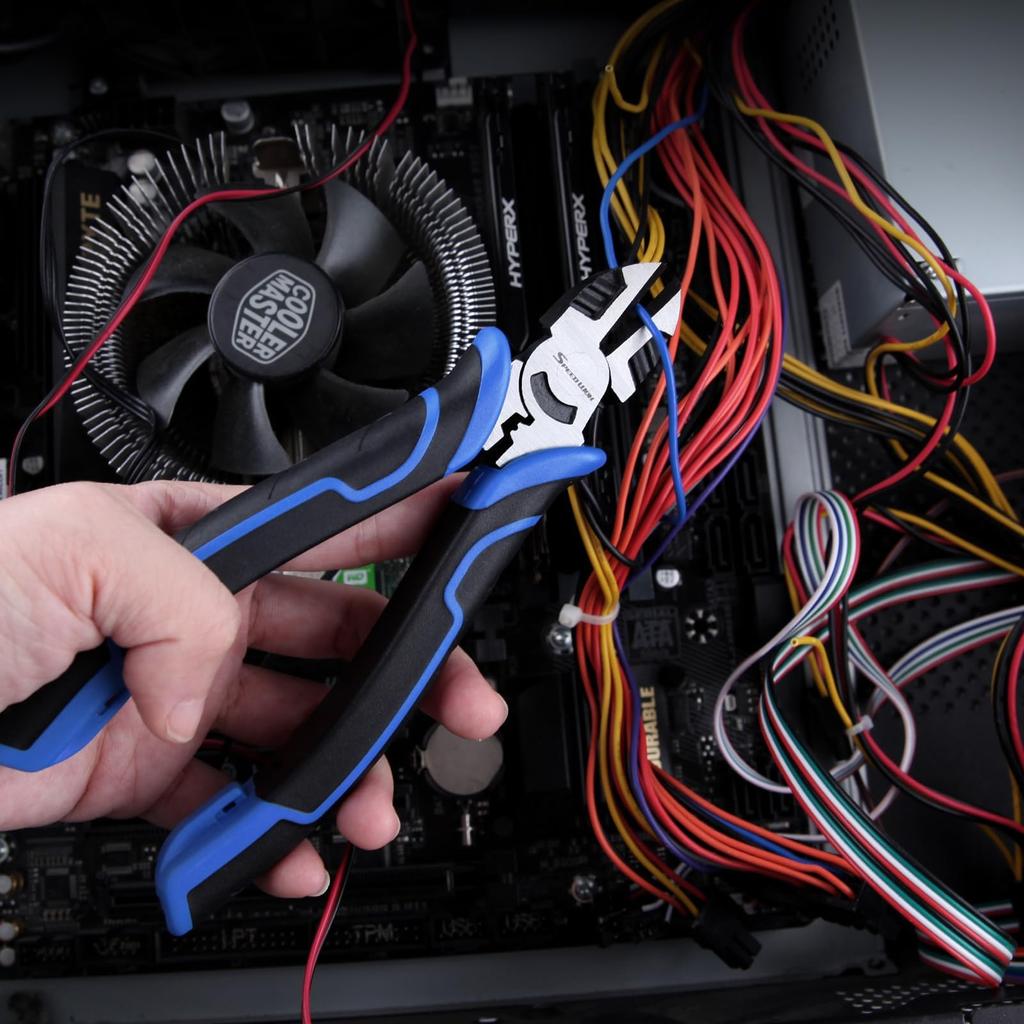 SPEEDWOX 170mm Diagonal Cutting Eccentric Power Precision Precision Crimping Wire Cutting Pliers with Wire Stripping Stripping Wire Eccentric Lever