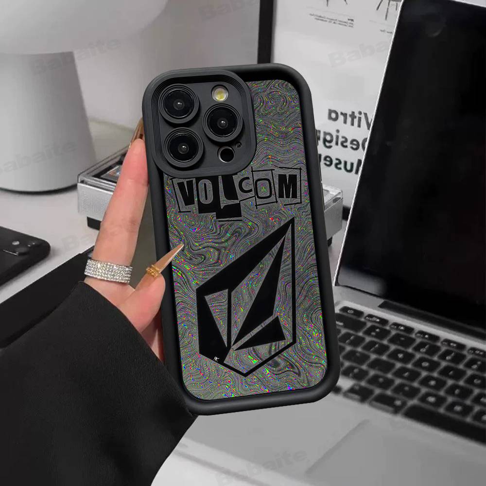 V-Volcom LOGO Fashion Phone Case For IPhone 17 16 15 14 13 12 11 Pro Max Anti Drop Soft Cover