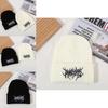Acrylic Knit Hat For Adults With Embroidered Design For Winter Outdoor Warmth