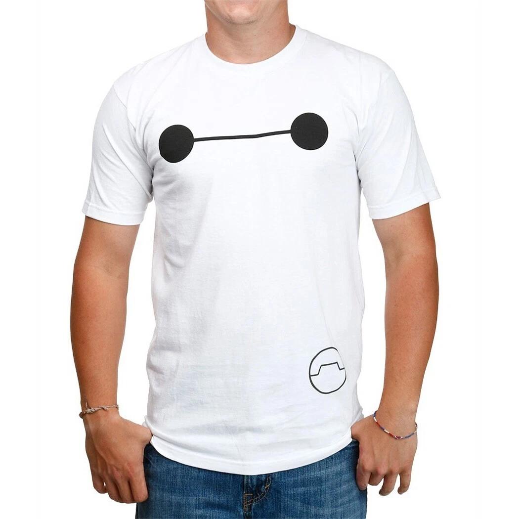 Big Hero 6 Baymax Eyes 100% Cotton T-shirt Mens Tees Top M