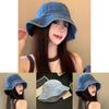 Stylish Denim Bucket Hat For Women With Embroidery Perfect For Spring And Summer Wear