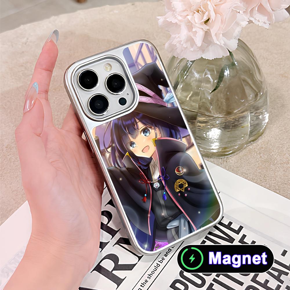 Wandering Witch Saya Phone Case for iPhone 17 16 15 14 13 12 11 Air Pro Max Plus Electroplated Silver Magsafe Cover