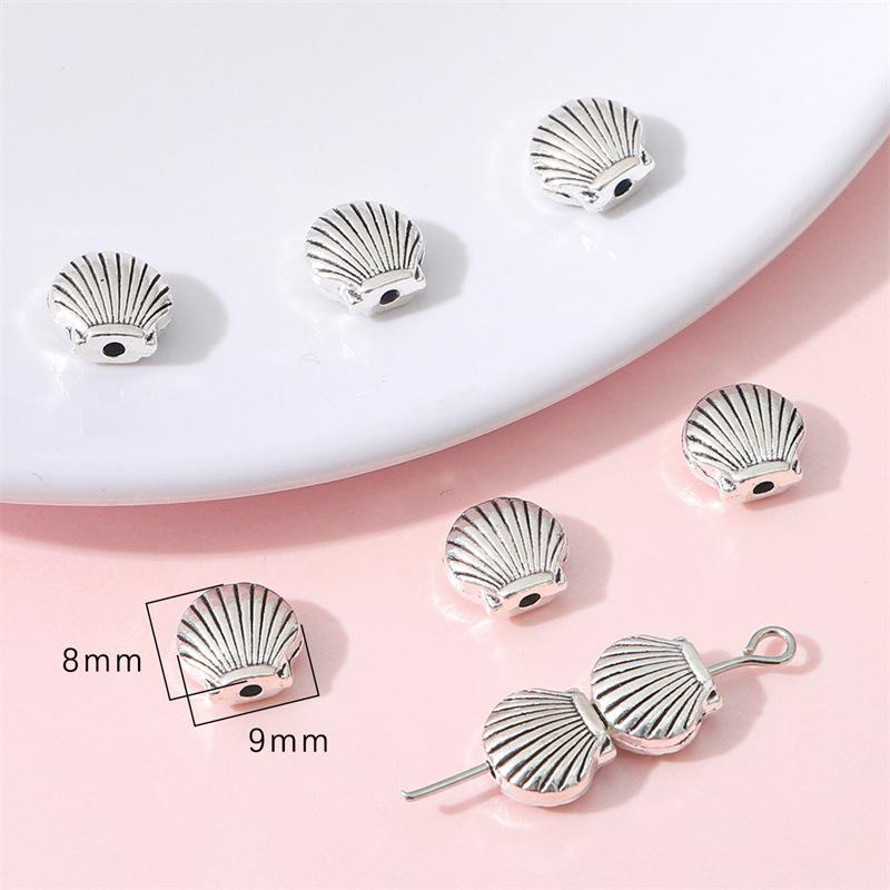 Antique Silver Alloy Heart, Flower & Butterfly Pendant for DIY Retro Jewelry Making
