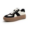 Leather color matching women's spring new sports and leisure shoes low-top student soft baseplate shoes women