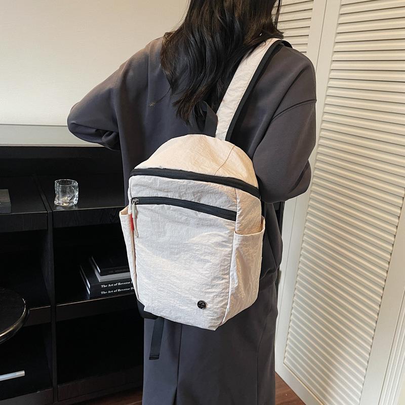 Foreign style personality simple niche design casual texture women's backpack 2025 autumn new fashion backpack