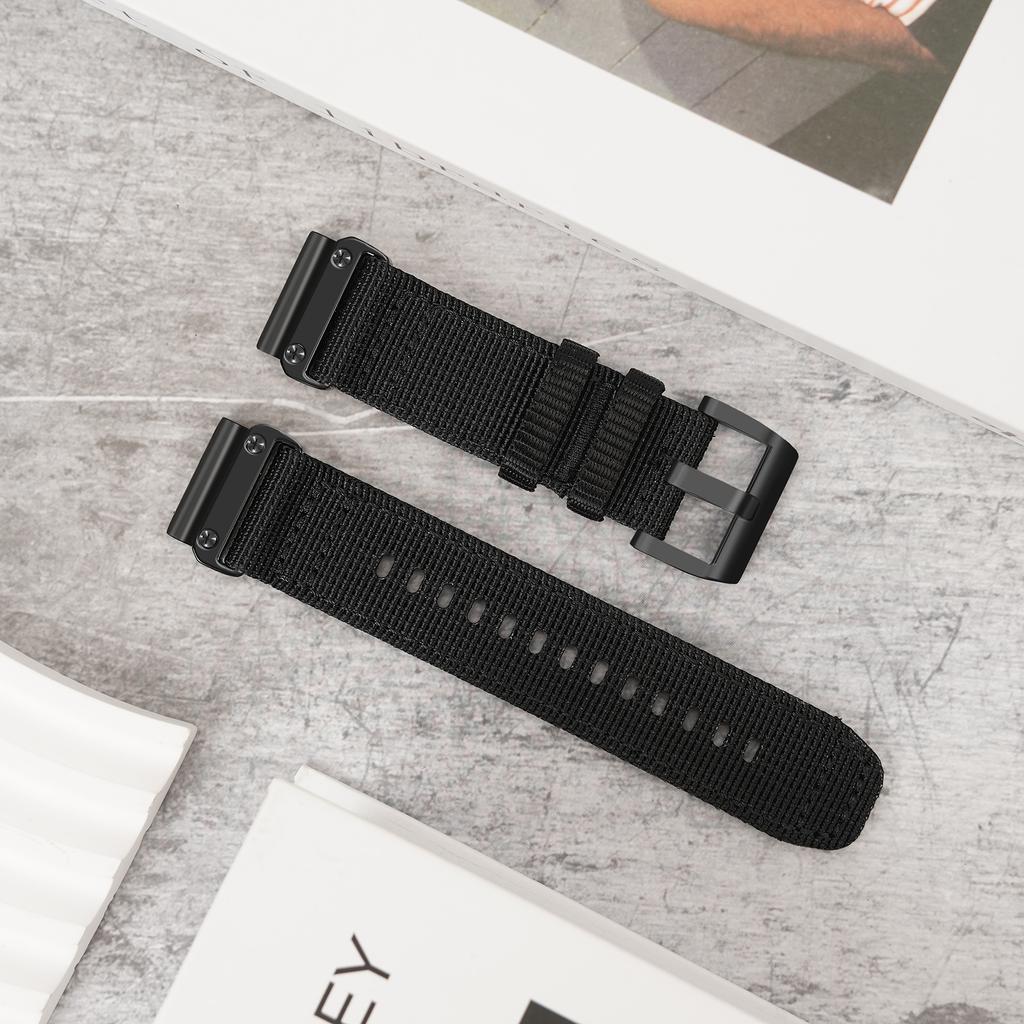 20mm 22mm 26mm Nylon Quick Release Watch Band for Garmin Fenix 5 5S Plus 6 6S 7 7X 8 Pro Tactix 8 Breathable Replacement Strap