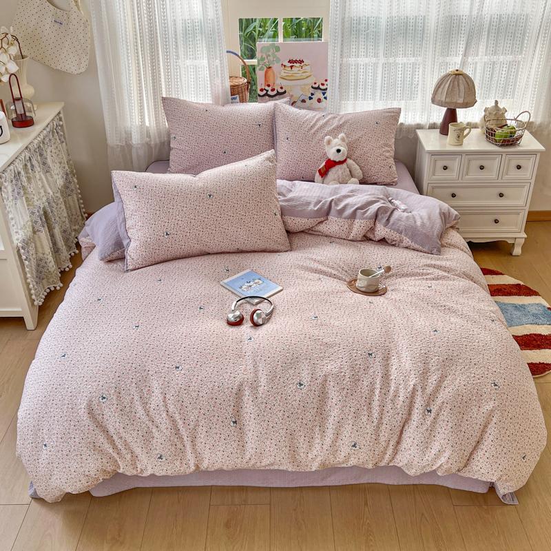 Yongyouwan A-class Puff Foam Simple Four Piece Set Soft and Skin Friendly Student Dormitory Single Three Piece Set Four Seasons Set