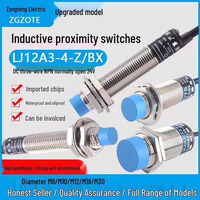 LJ12A3-4-Z/BX-G DC 3-Wire Aviation Plug Inductive Proximity Switch