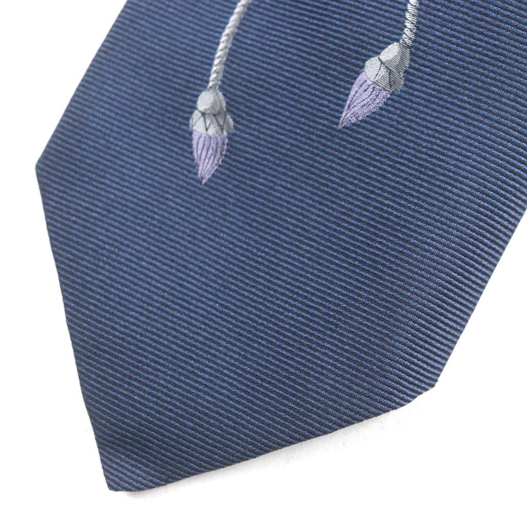 Makellose Dominique France Krawatte Ecusson Marineblau Seide Herren 6418 Gebraucht