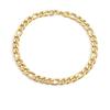 Unisex Figaro Chain Necklace in Gold Titanium Stainless Steel