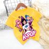 Kpop Childrens T Shirt Cartoon Graphic Short Sleeve Summer Comfortable Top Funny Gift for Fans Harajuku TShirts Girls Clothes