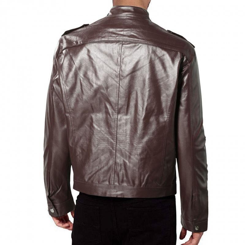 European and American men's high-quality leather jacket new PU large size leather jacket casual locomotive leather jacket jacket