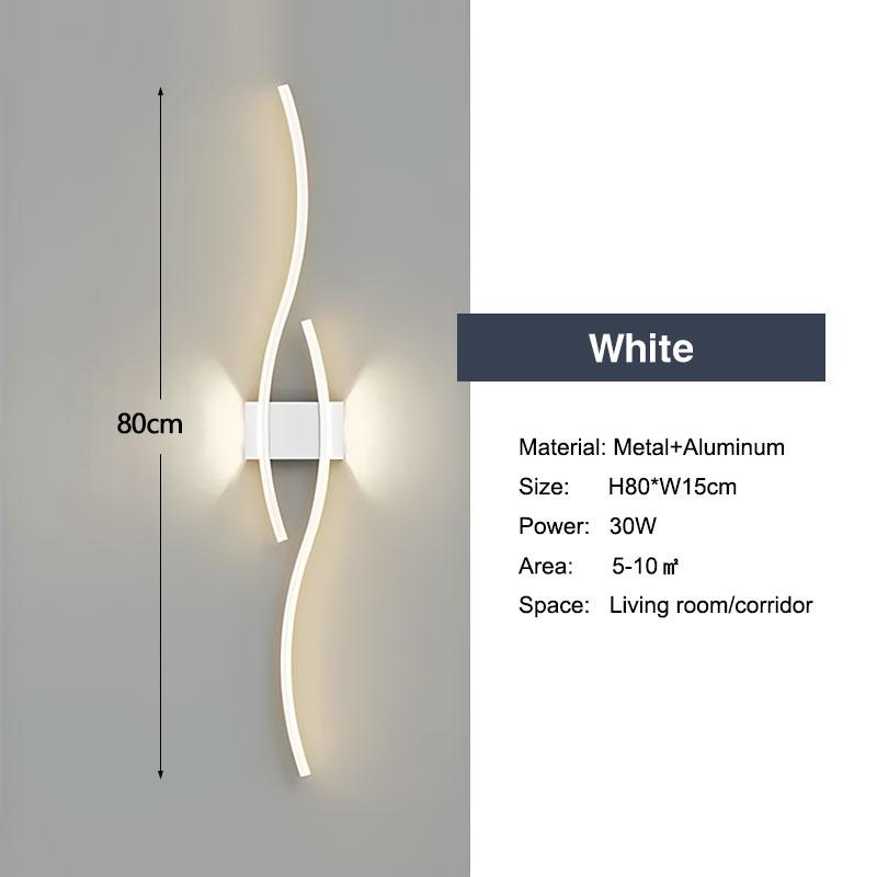 Minimalist Bedroom LED Wall Lamps Decor for Sofa Background Interior Wall Lights Wall Sconce for Corridor Aisle Black White Gold