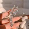 Luxury Sparkling Zircon Crystal Ear Clips Korean Irregular Butterfly Ear Cuff Clip Earrings for Women Wedding Jewelry