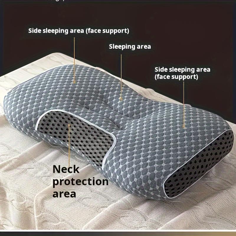 Bed neck pillow conducive to sleep, machine washable single pillow, gray core student bedroom pillow