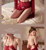 Seductive Hanfu-Inspired Sheer Lingerie Set: Erotic Three-Piece with Belly Band for Small Busts