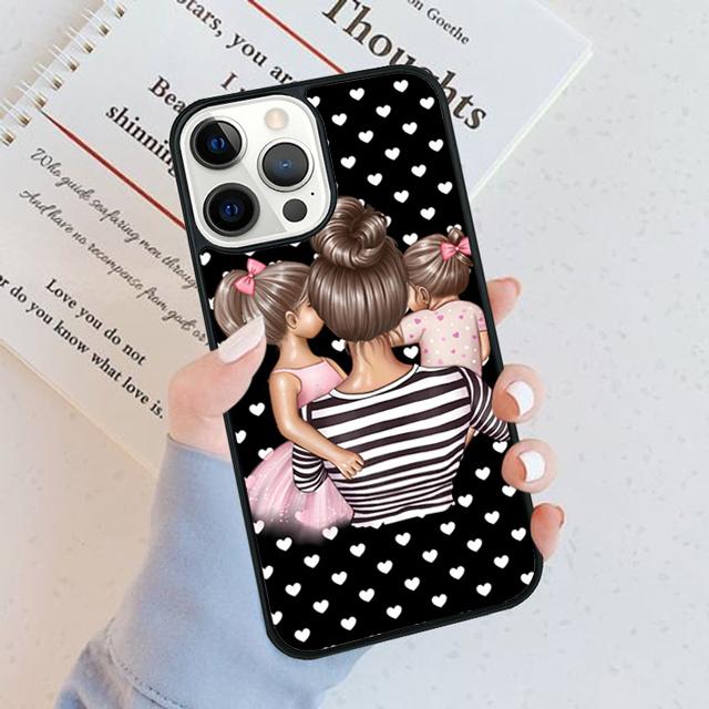 Beautiful Mother Daughter Son Phone Case Cover For iPhone 17 Air 16 15 14 Plus Apple 16 11 12 13 Pro Max Coque