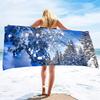 Extra Large Beach Towels Winter Trees Microfiber Beach Towels Summer Quick Dry Absorbent Sand Resistant Swim Pool Towel Blanket