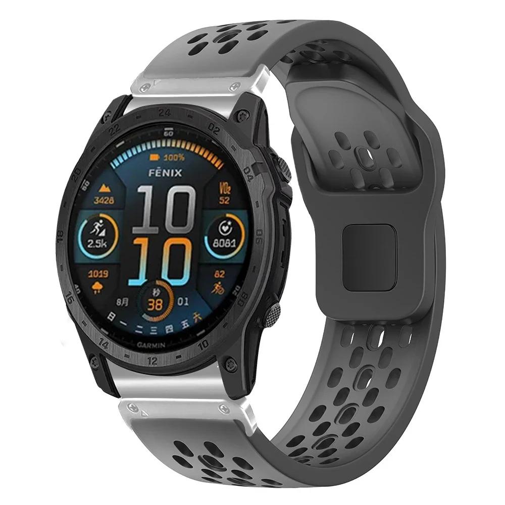 20 22 26mm For Garmin Fenix 8 51mm 7X 7 Pro Fenix 6X 6 5X 5Plus Tactix 7 Quick Fit Sports Silicone Band Forerunner 965 945 Strap