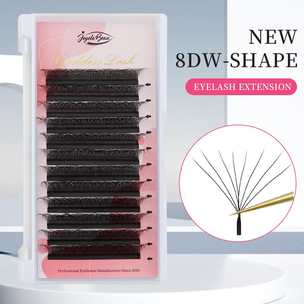 Goddess YY  W Shaped Lashes 2D 3D 4D 5D 6D 7D 8D Automatic Flowering Premade Fans Eyelashes Extensions Natural Individual Lashes