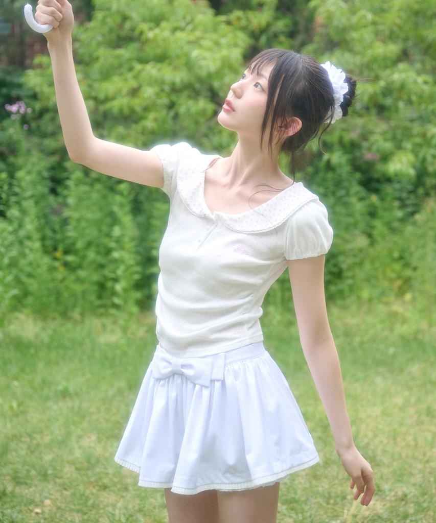ILLIGO Petit Puff Collared Tee White