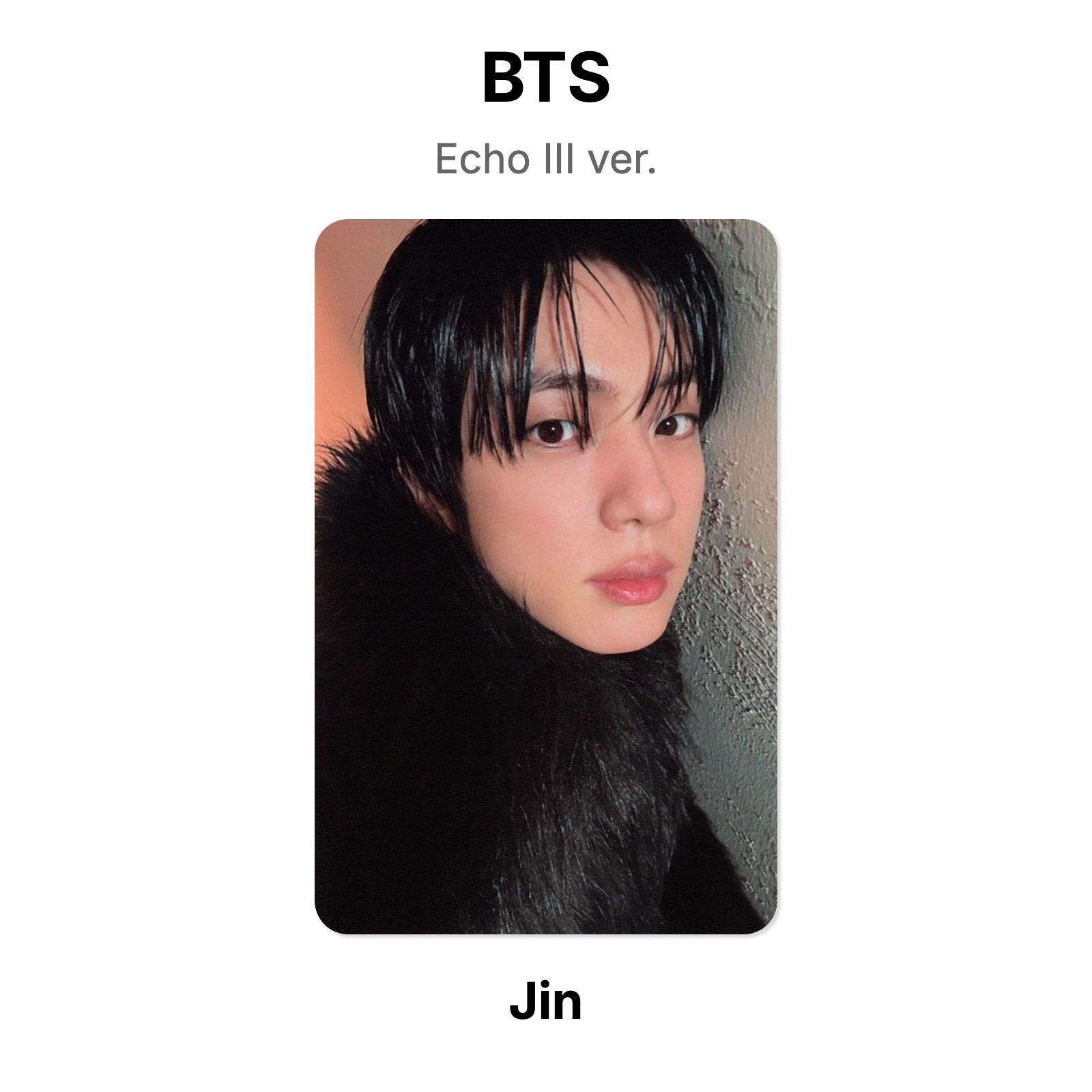 BTS Echo III ver. Official Photocard Jin