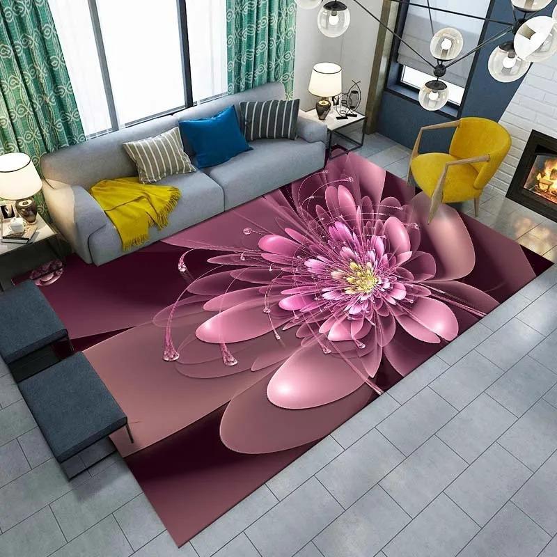 Fantasy Flower Pattern Floor Mats Door Front Decoration Home Living Room Floor Mats