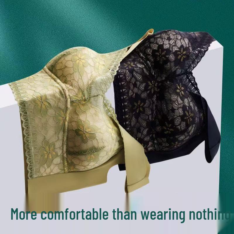 Top-Selling Seamless Plus Size Lace Bra: Ice Silk, Anti-Sagging, Comfortable, and Anti-Exposure