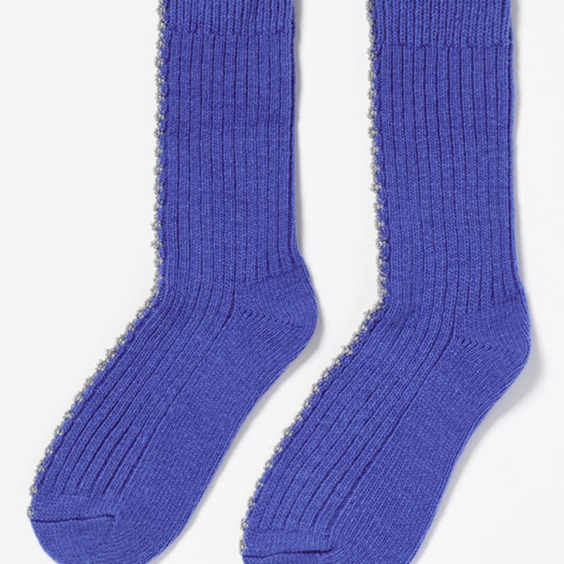 Zwischen A und B WOLL PICOT SOCKen_ELFENBEIN, HELLGRAU, BLAU, BRAUN