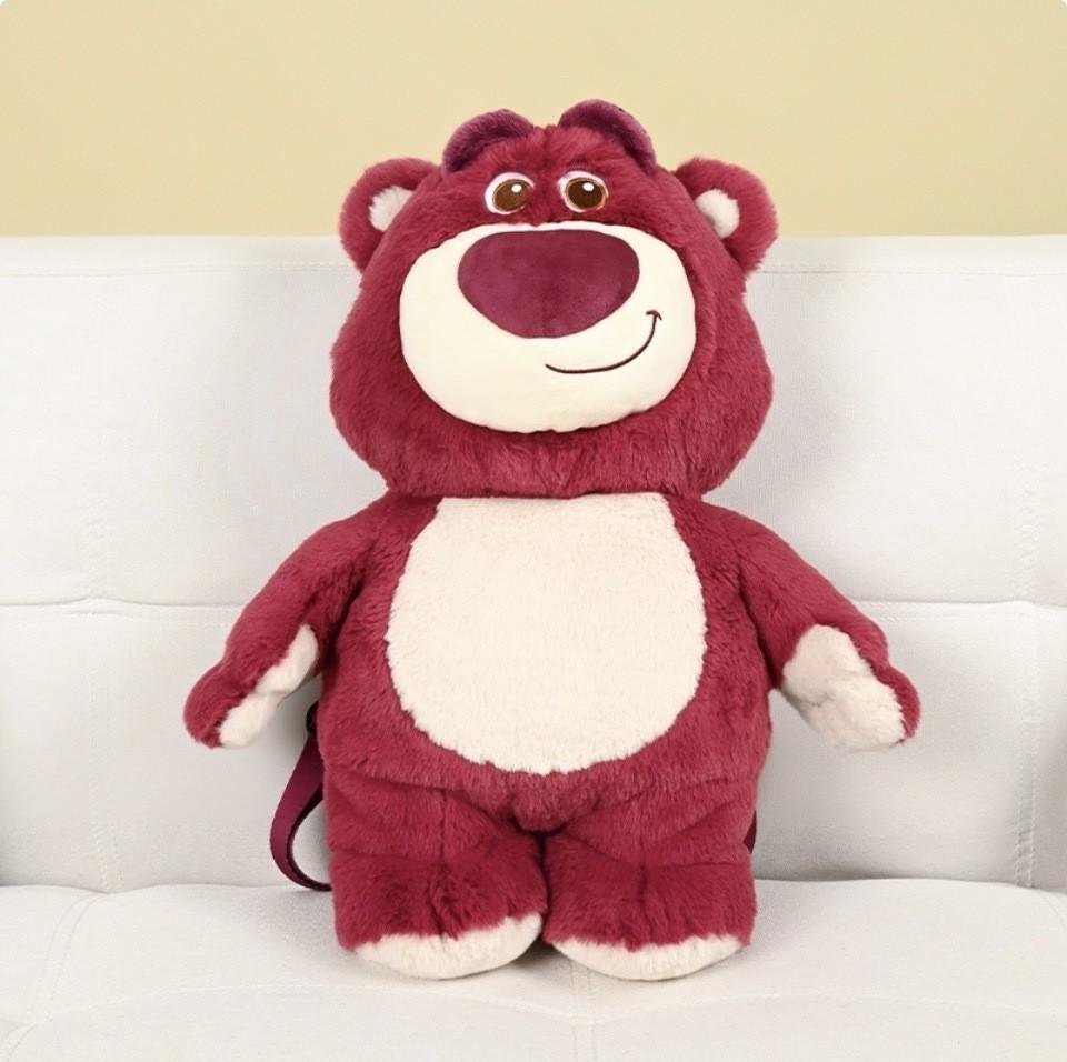 Lotso Plush Pooh Backpack With Durable Nylon Material Forgirls Teens And