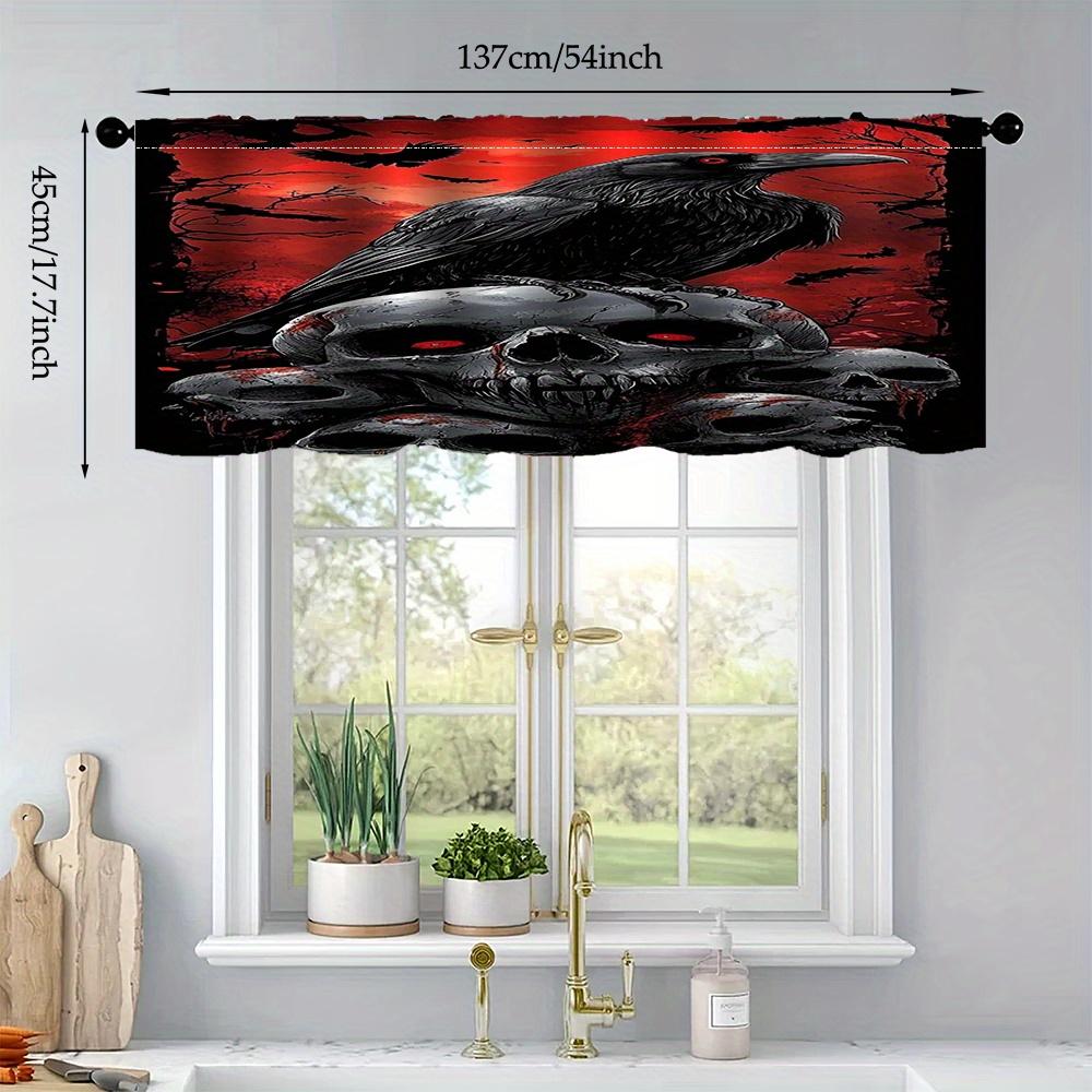 Set Of 2 Gothic Night Curtains Thermal Privacy Bedroom Living Room Home Decor Curtain Sheer With Rod Pocket Polyester Ideal For Great