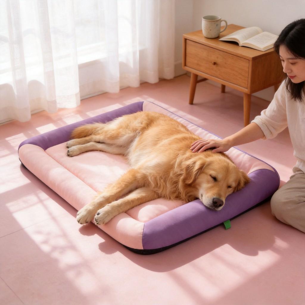 Pet Cozy Dog Bed With Oxford Cloth For All Seasons And Breathable Comfort For Small To Large Dogs