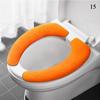 Universal Toilet Seat Cover Soft WC Paste Toilet Sticky Seat Pad Washable Bathroom Warmer Seat Lid Cover Pad Cushion Solid Color