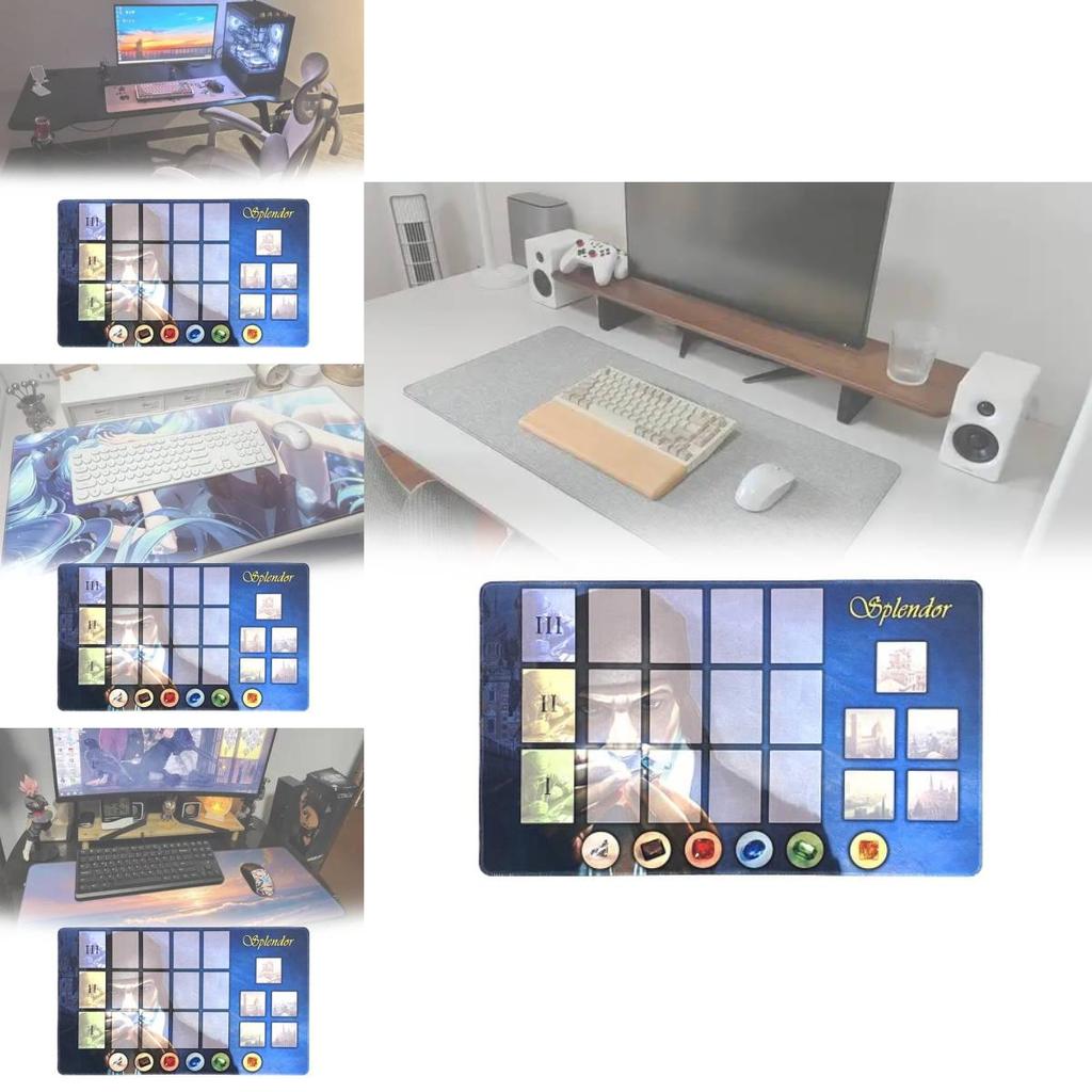 Gem Splendor Bordspelmat Met Harsoppervlak Voor Kaartspelers En Spelenthousiasten