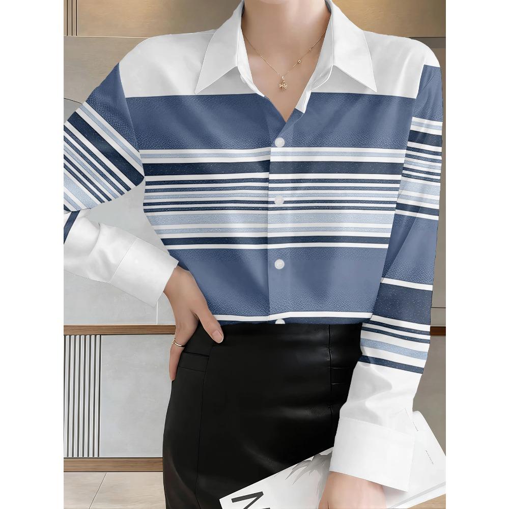 New Ladies Casual Long Sleeve Shirt Deep