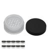 10PCS Loose Powder Jars Plastic Cosmetic Sample Containers Empty Box Circular Portable