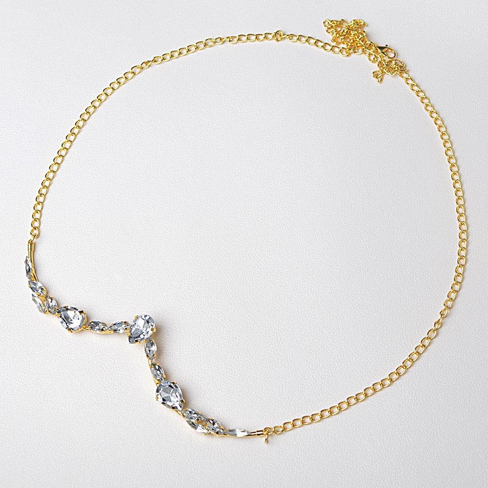 Shiny Glitter Mask Decoration Luxury Pendant Face Chain Sparkling Rhinestone Face Chain  Party