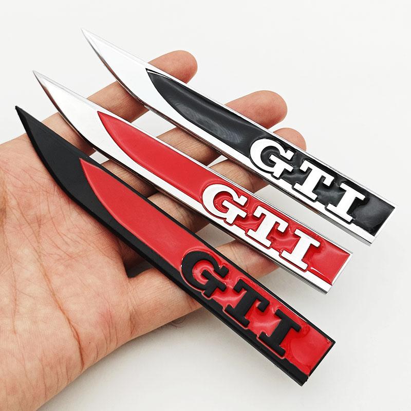2026 Gorące Dla Volkswagen VW 2 Sztuki Metalowa Naklejka Samochodowa Logo GTI Boczny Błotnik Pasek Zderzaka Odznaka Emblemat Dla Volkswagen VW GTI Golf 4 5