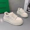 Board shoes women's spring and autumn thick soles increase in height 2025 new popular popular versatile white shoes student leisure sports white shoes