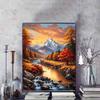 5D Landscape Diamond Painting Set, DIY Gemstone Cross-stitch Crafts and Artworks, Home Decoration Wall Mural Gifts