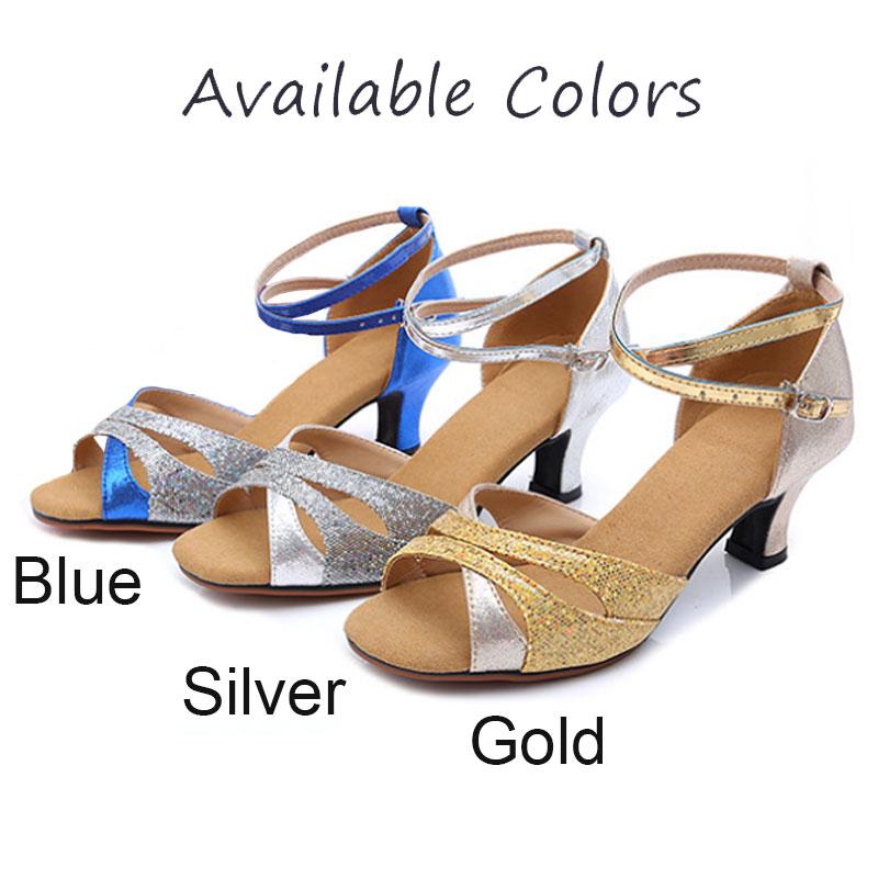 Ladies Latin Dance Shoes Female Adult Mid-heel Dance Shoes Women's Square Dance Ballroom Dance Soft-soled Sandals