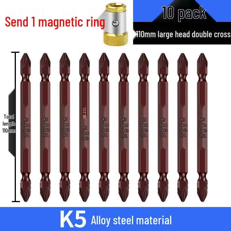 K5 Strong Magnetic Phillips Ring Bit Set: High-Strength, Extended Electric Screwdriver and Drill with Magnetic Head.