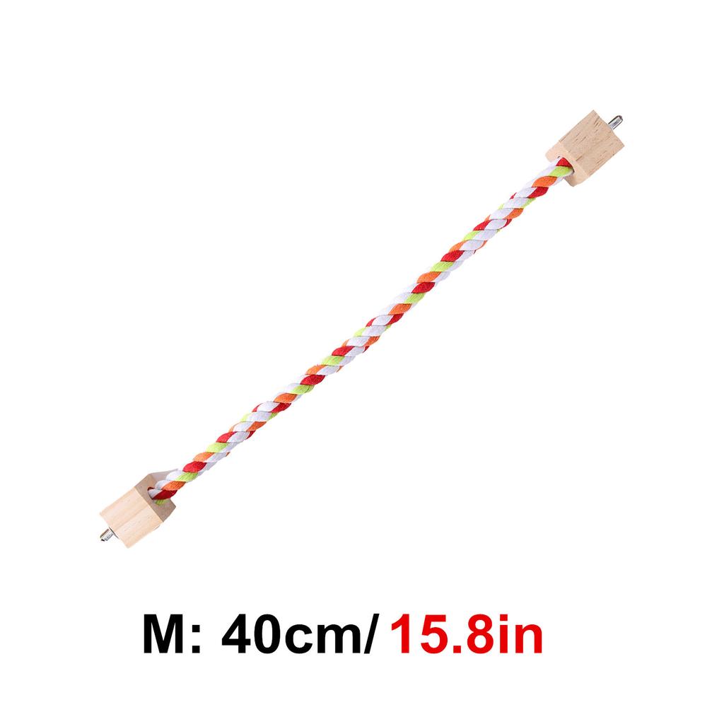 Papageien Bissspielzeug Papageien Farbige Baumwollseil Spielzeug Elastische Papageien Kletterspielzeuge Stabile Vogel Schaukel Geschirr Käfig Haustier Spielzeug Schaukelständer