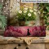 2D Flat - A Aluminium Decorative Sign Featuring A Classic Witch In A Pink Forest Beneath The Moon, Perfect for Halloween and Home Decoration