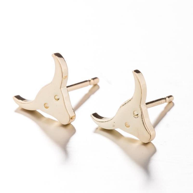 Personalized Zodiac Bull Head Cartilage Earrings for Women - Year of the Ox Birthday Gift, In Stock